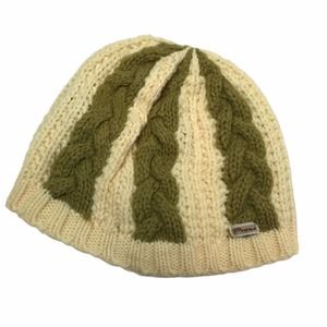 PrAna Knit Winter Yellow Green Beanie Cap Hat